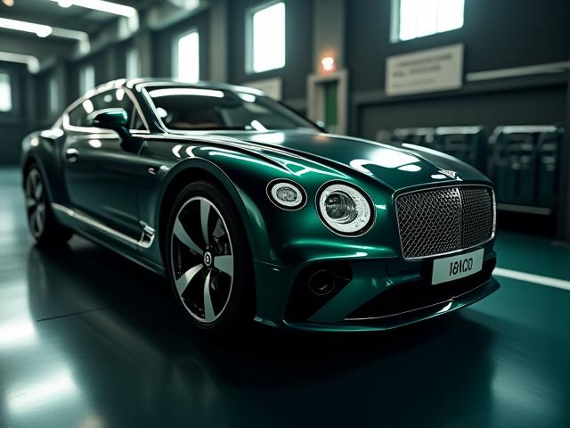 Bentley Continental GT gleaming in a detailing bay at Chrome Stream